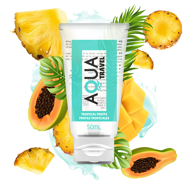 AQUA TRAVEL - LUBRIFIANT À BASE D'EAU SAVEUR FRUITS TROPICAUX