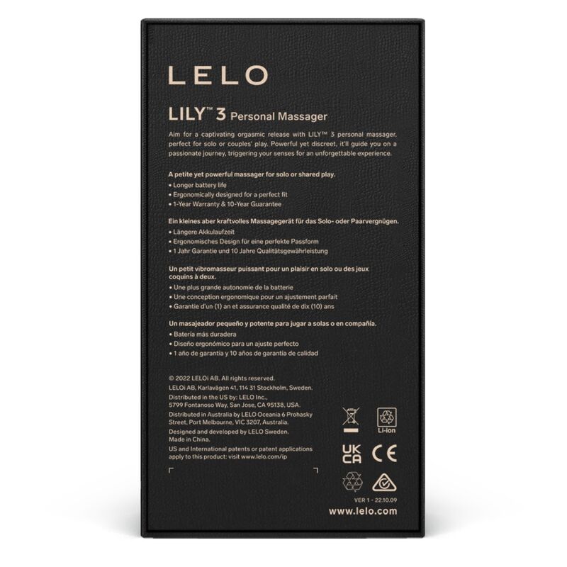 LELO - LILY 3 MASSEUR PERSONNEL