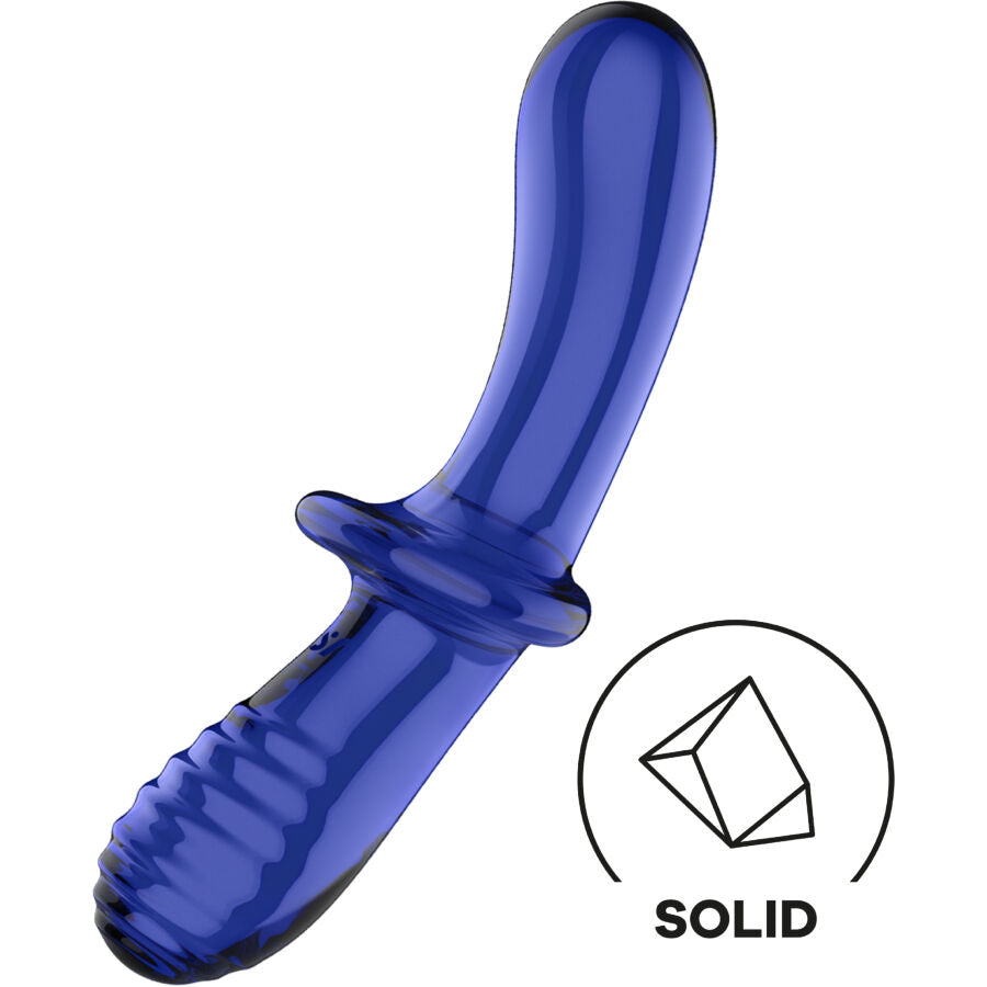 Satisfyer Gode Double Cristal Bleu