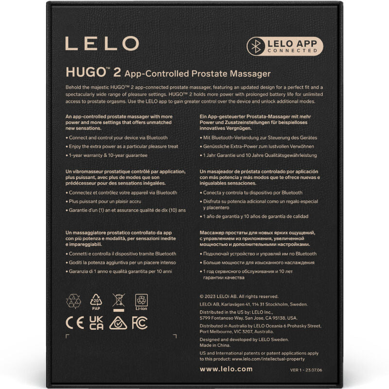 LELO - MASSEUR DE PROSTATE HUGO 2