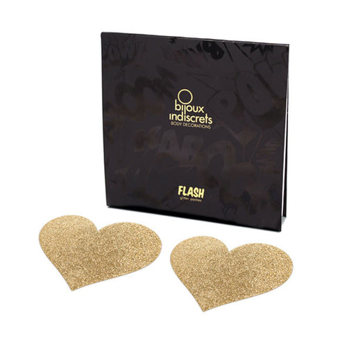 BIJOUX INDISCRETS - CACHE-TETONS COEUR DORÉ