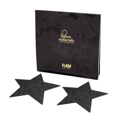 BIJOUX INDISCRETS - CACHE-TETONS ÉTOILE NOIR
