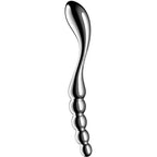 SATISFYER - STAR FORCE 1 GODEMICHET DOUBLE EN ACIER INOXYDABLE