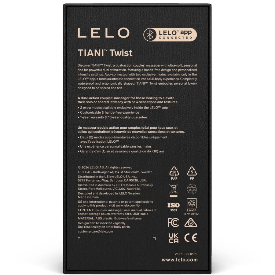 LELO - TIANI TWIST VIBRATEUR POUR COUPLES