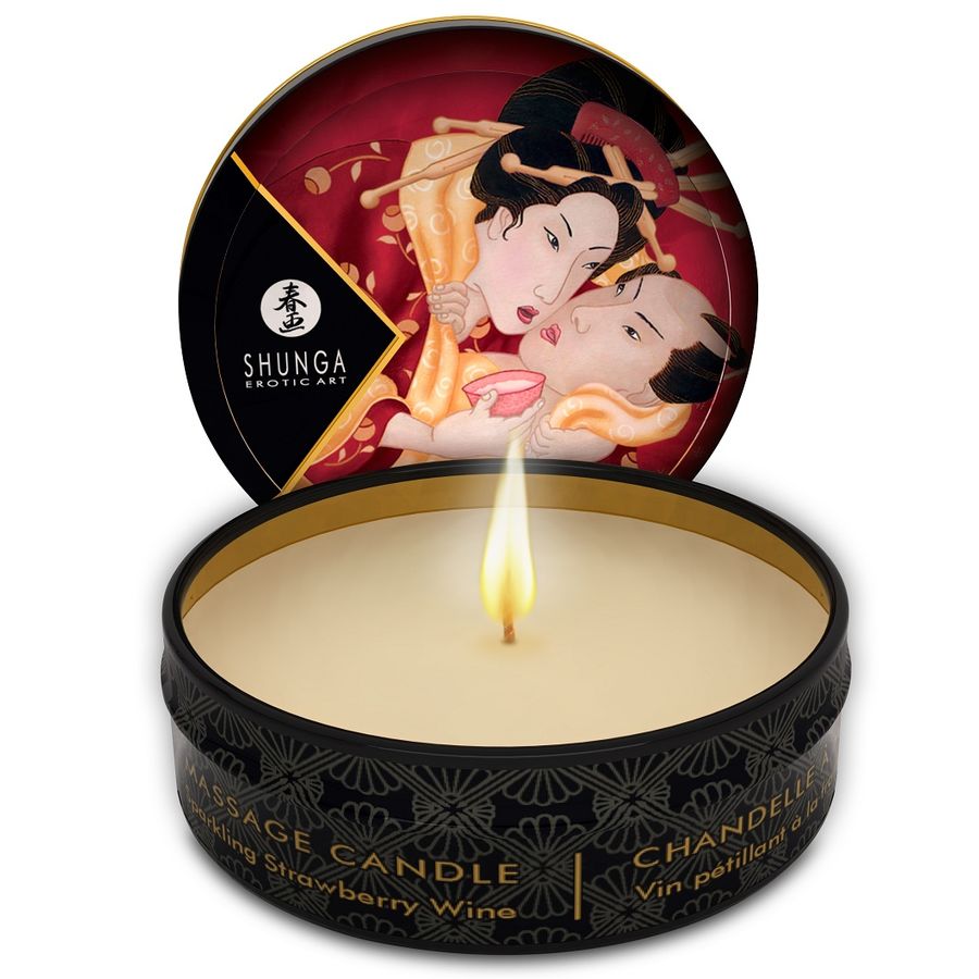 Shunga bougie 30ml Fraise et cava