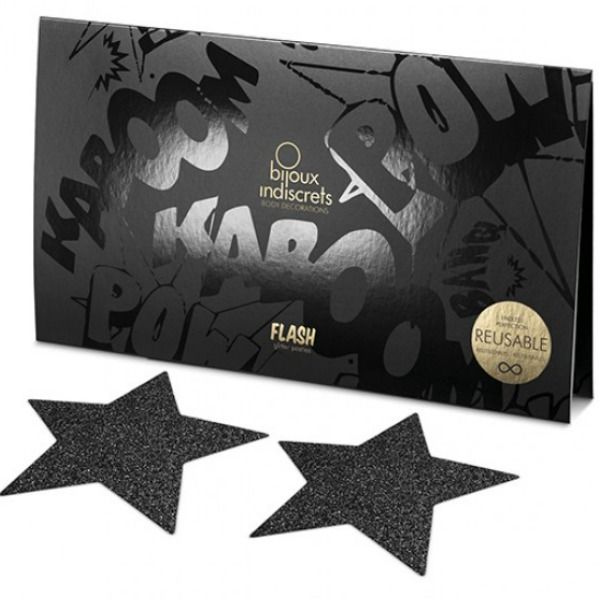 BIJOUX INDISCRETS - CACHE-TETONS ÉTOILE NOIR