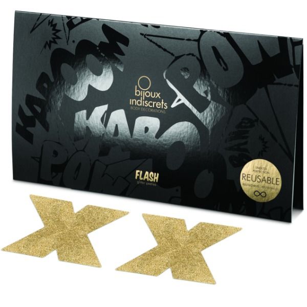 BIJOUX INDISCRETS - CACHE-TETONS CROIX DORÉ